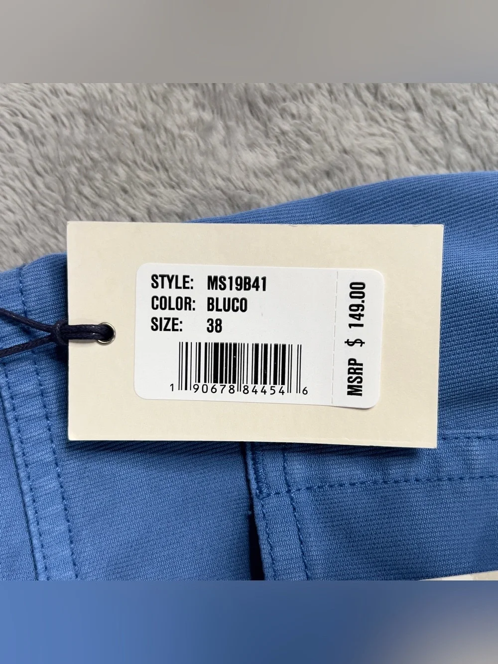 Peter Millar Soft Touch Bedford Corduroy Pants Men's 38x34 Blue Stretch Golf NWT